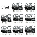 Set of 8 Carburetor Rebuild Kits for Poulan BVM210VS (ZAMA RB-156 C1U-W43 C1U-W45)