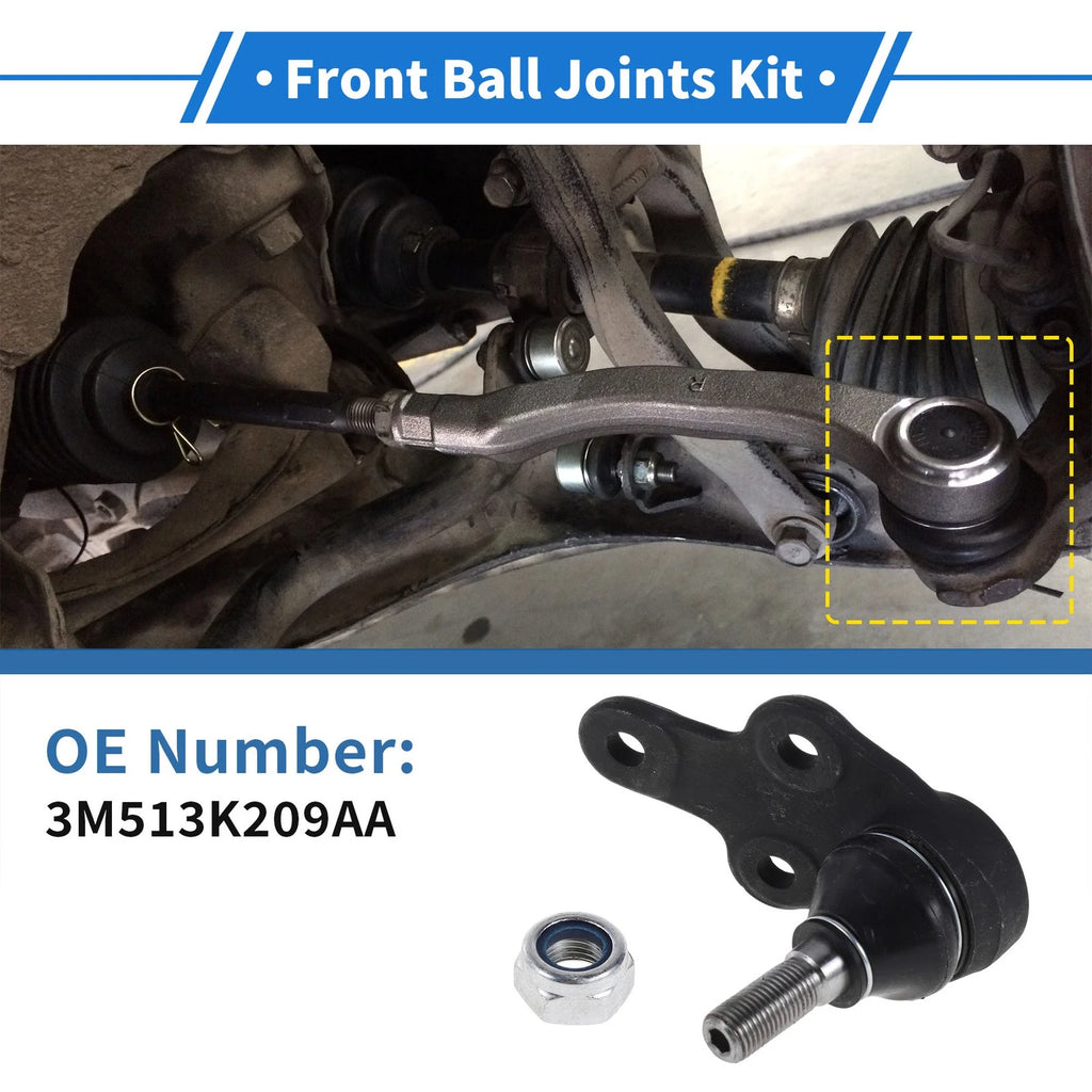 2 Pcs Front Lower Ball Joints Replacement for Ford Focus (2004–2011)