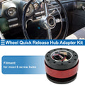 Steering Wheel Quick Release Hub Adapter for - 12 Hole, Black Red
