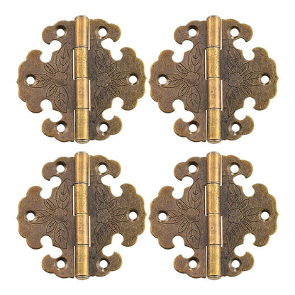 Set of 4 Rustic Cabinet Hinges for Hinged Elegance (No Part Numbers)