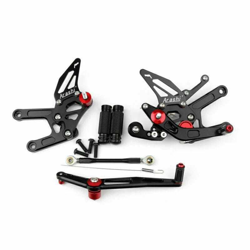 Aluminum Rearsets Footpegs for Yamaha YZF-R6 (2017–2020) Black T9