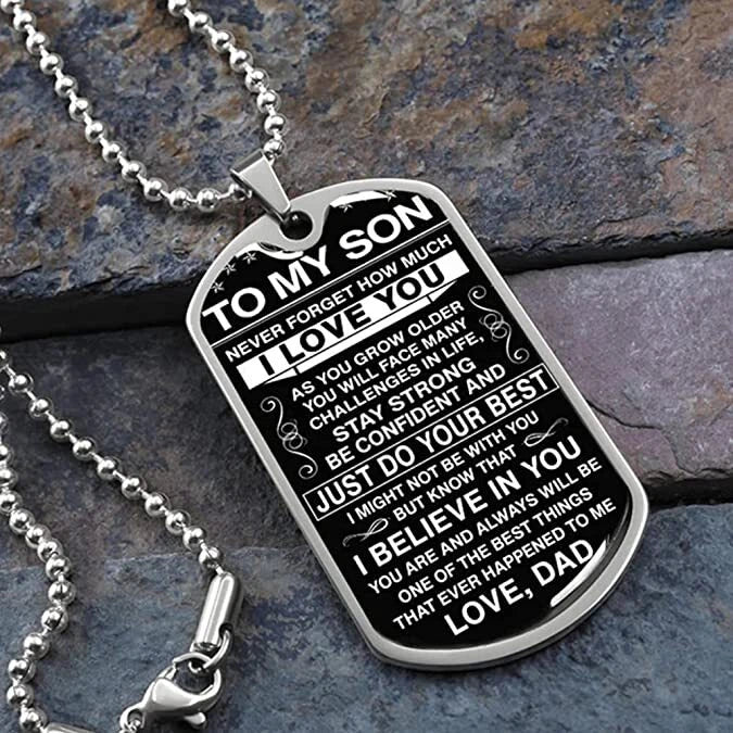 Dog Tag Military Ball Chain for Son