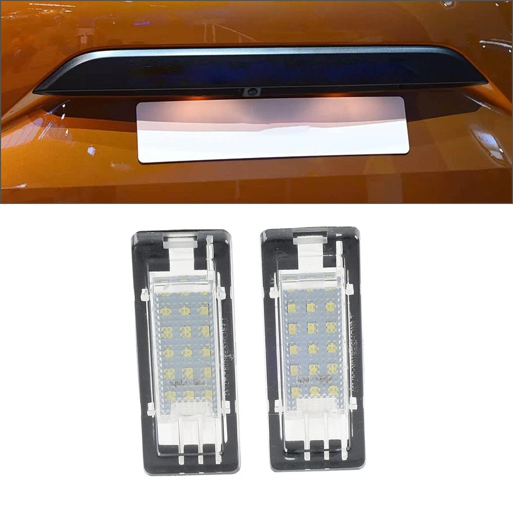 2X ABS Rear License Plate Light Lamp for Dacia Duster (2010–Present)