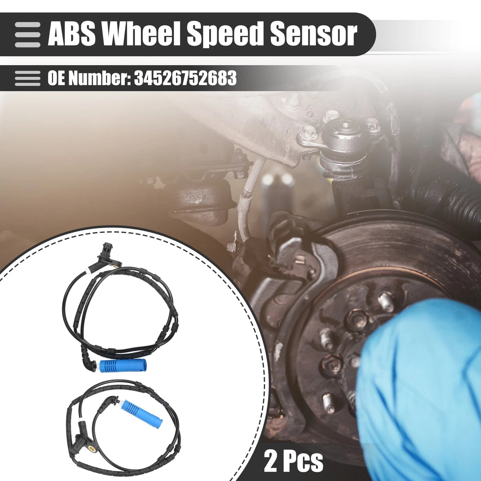 ABS Sensor Rear Left Right for BMW 325Ci (2001–2006) Replacement