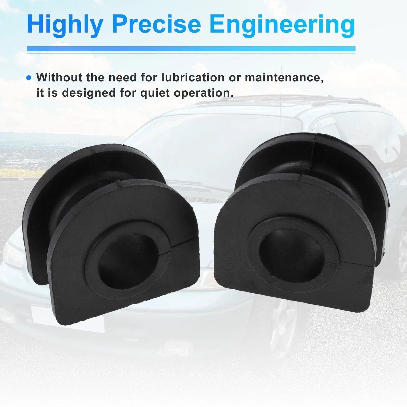 2X Stabilizer Sway Bar Bushing Kit for Cadillac Escalade (2009–2019) Rubber