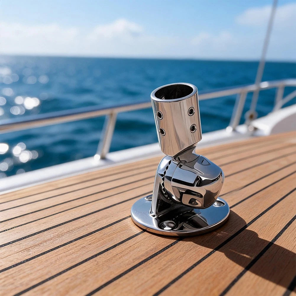 180 Degree Adjustable Marine Antenna Mount for 7/8 Inch Antennas
