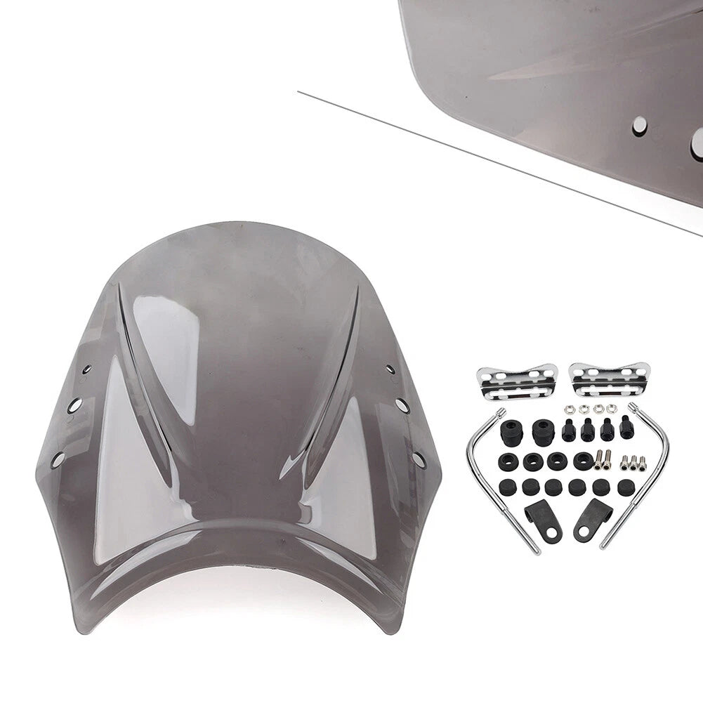 Windshield Deflector for Universal Motorcycle (All Years) - Gray