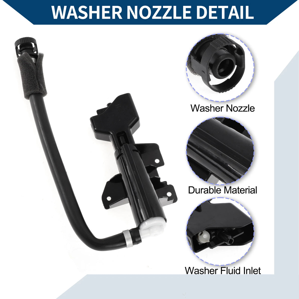 Front Passenger Side Headlight Washer Nozzle for Toyota Sequoia (2001–2022) No. 852070C020