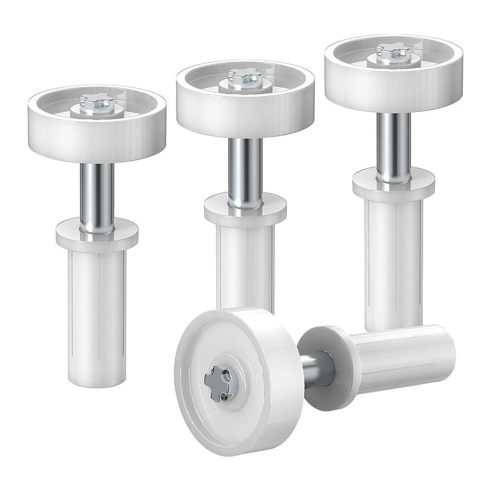 Set of 4 Bifold Door Top Guide Wheels for Closet Pantry and Laundry Room