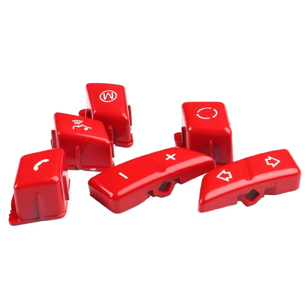 6pcs Steering Wheel Switch Button Cover for BMW M3 E90 E92 E93 (2007–2013)