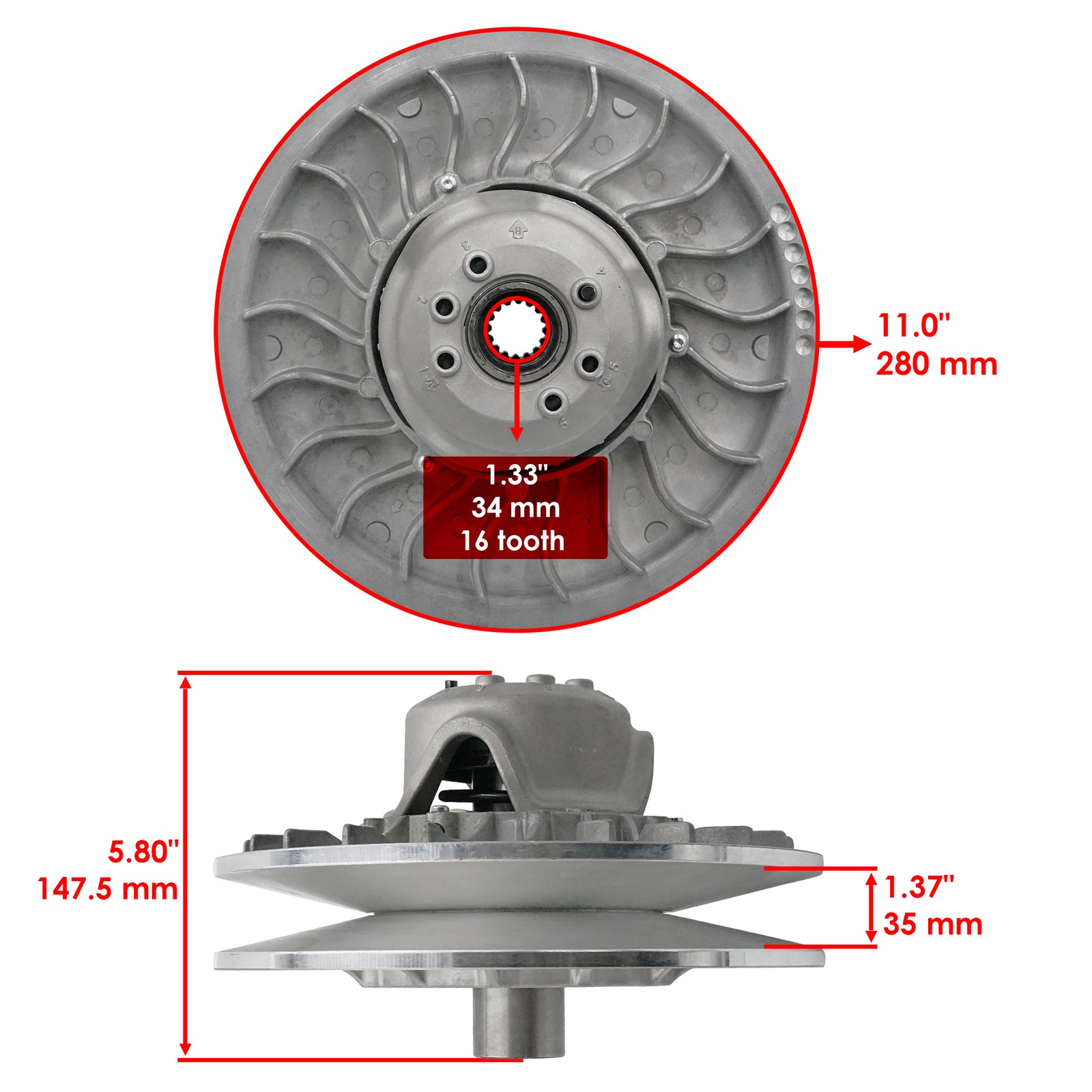 Secondary Clutch Replacement for Can Am Commander 1000R Max 1000R EFI (2021–2026)