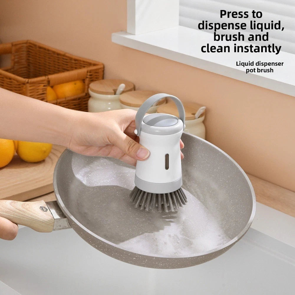 Dishwashing Set with Soap Dispenser for Clean Kitchen Tools