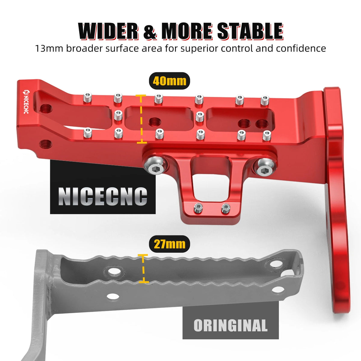 Set of 2 Extended Footrest Foot Pegs for Yamaha Banshee 350 (1987–2006)