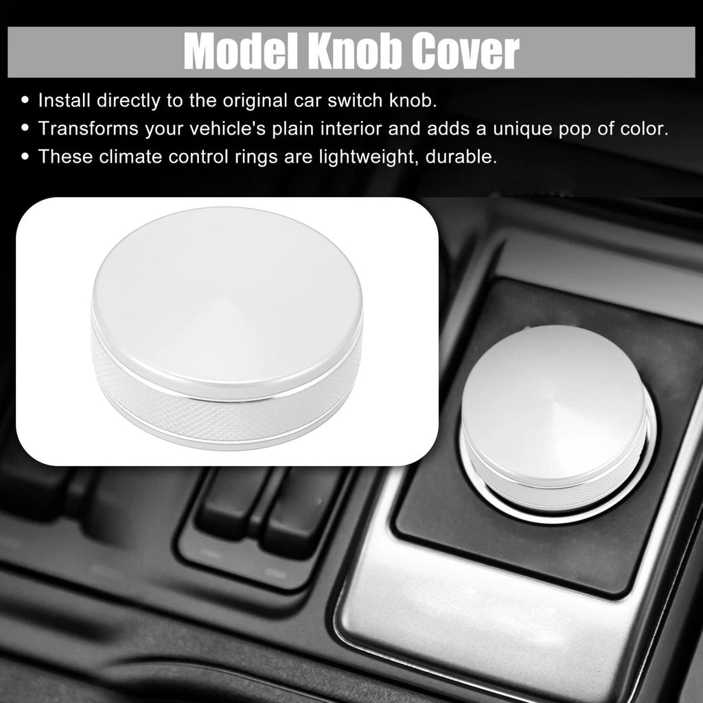 Model Knob Cover Replacement for Subaru Forester Impreza 2019-2021 Silver Tone