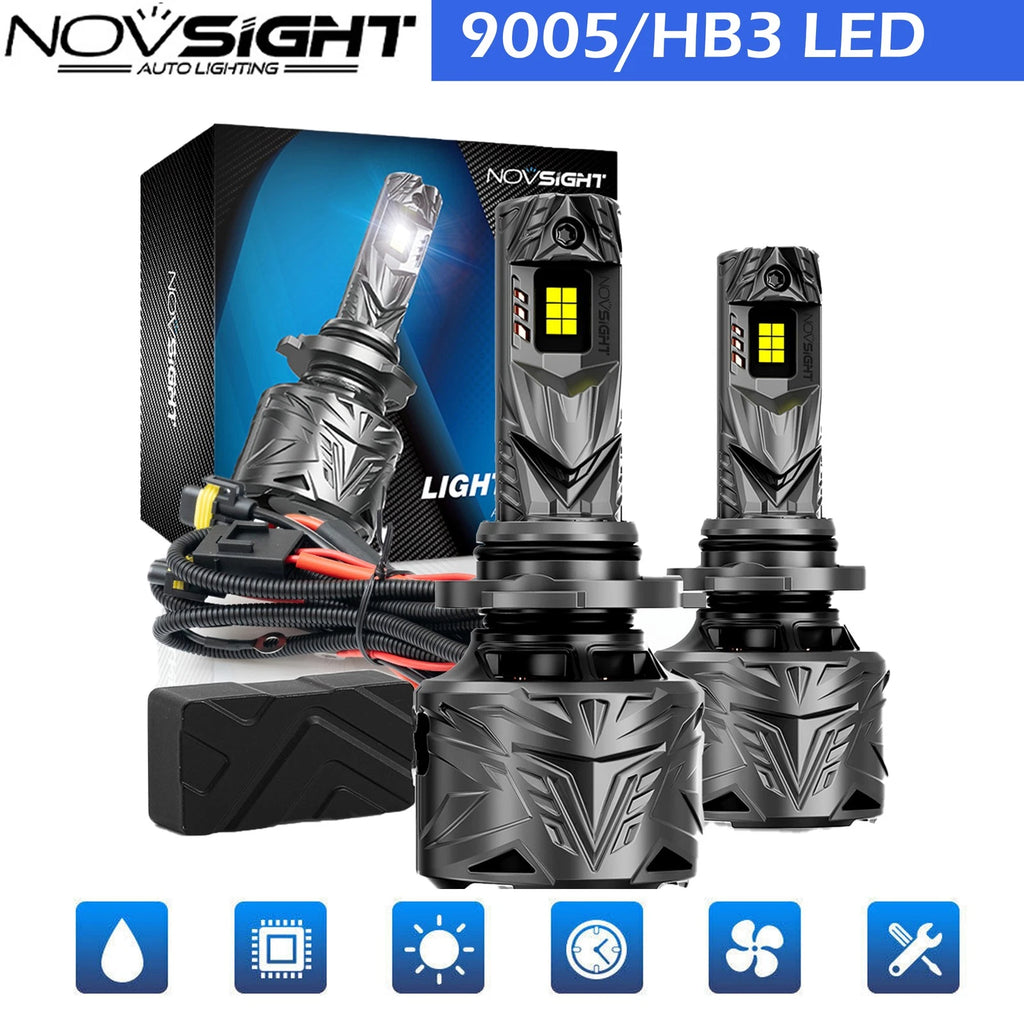2X HB3 9005 LED Headlight Bulbs for