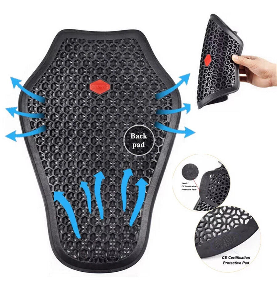 Motorbike Back Pads for Motorcycle Jacket Insert Armor (Universal Fit)