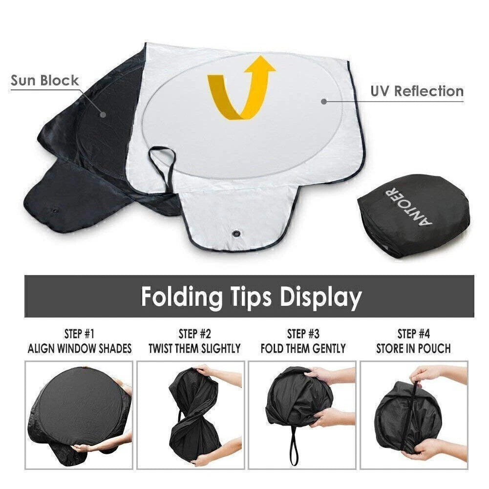 Foldable Sun Shade Windshield Cover for Car Front Window