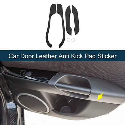 Car Door Anti Kick Pad Leather Set for BMW Z4 (2017–2024) Black 1 Set
