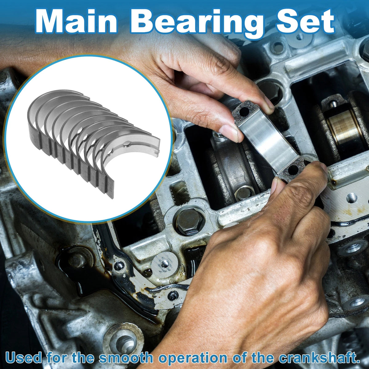 Main Bearing Set for Toyota Estima 2WD (1990–1995) Replacement Heavy Duty