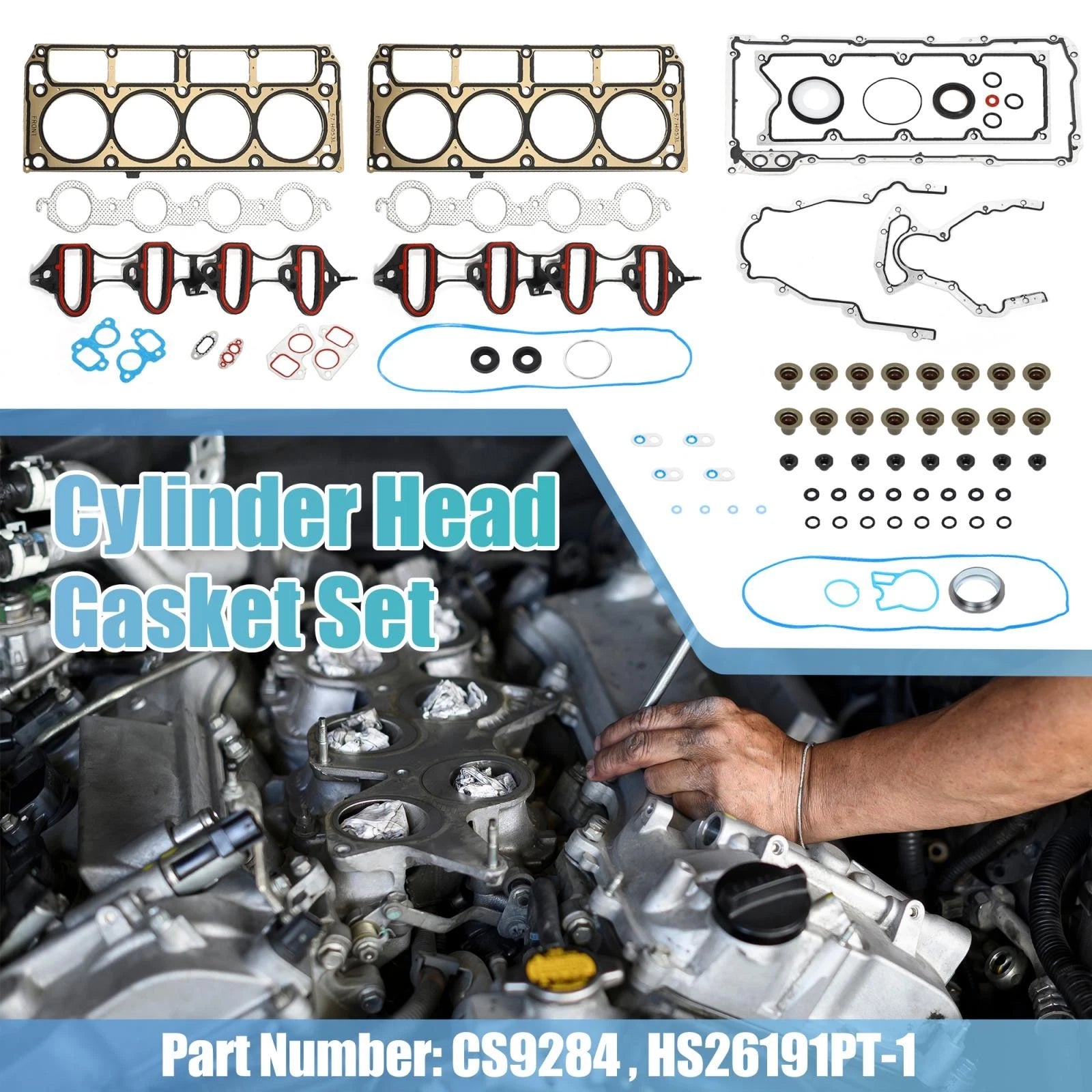Cylinder Head Gasket Set Replacement for Chevy Silverado 1500 1999–2001