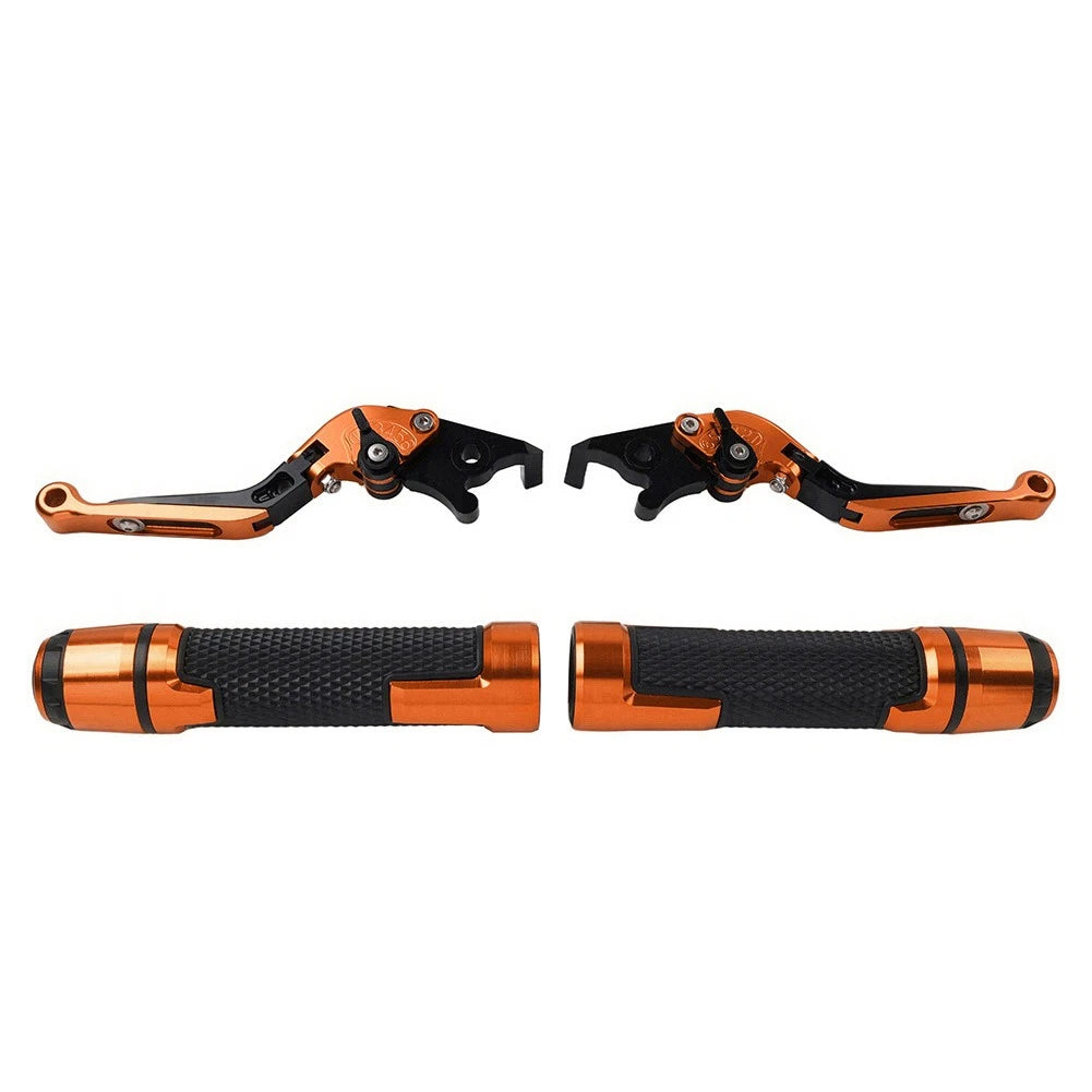 Set of 2 Orange Extendable Brake Clutch Levers for Speed Triple 1050