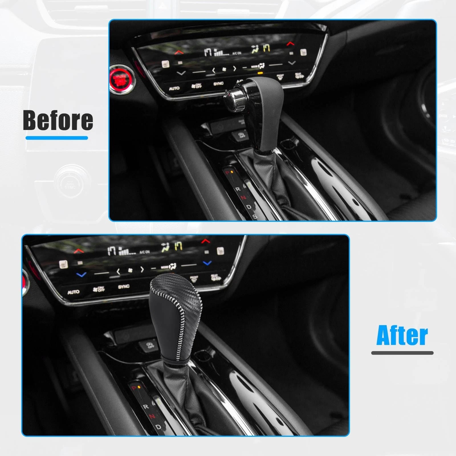 Gear Shifter Shift Knob Cover Replacement for Mazda 3 (2014–2018)