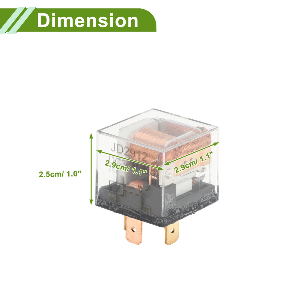 2X 4-Pin 36V 80A Waterproof Auto Relay for Multiple Applications