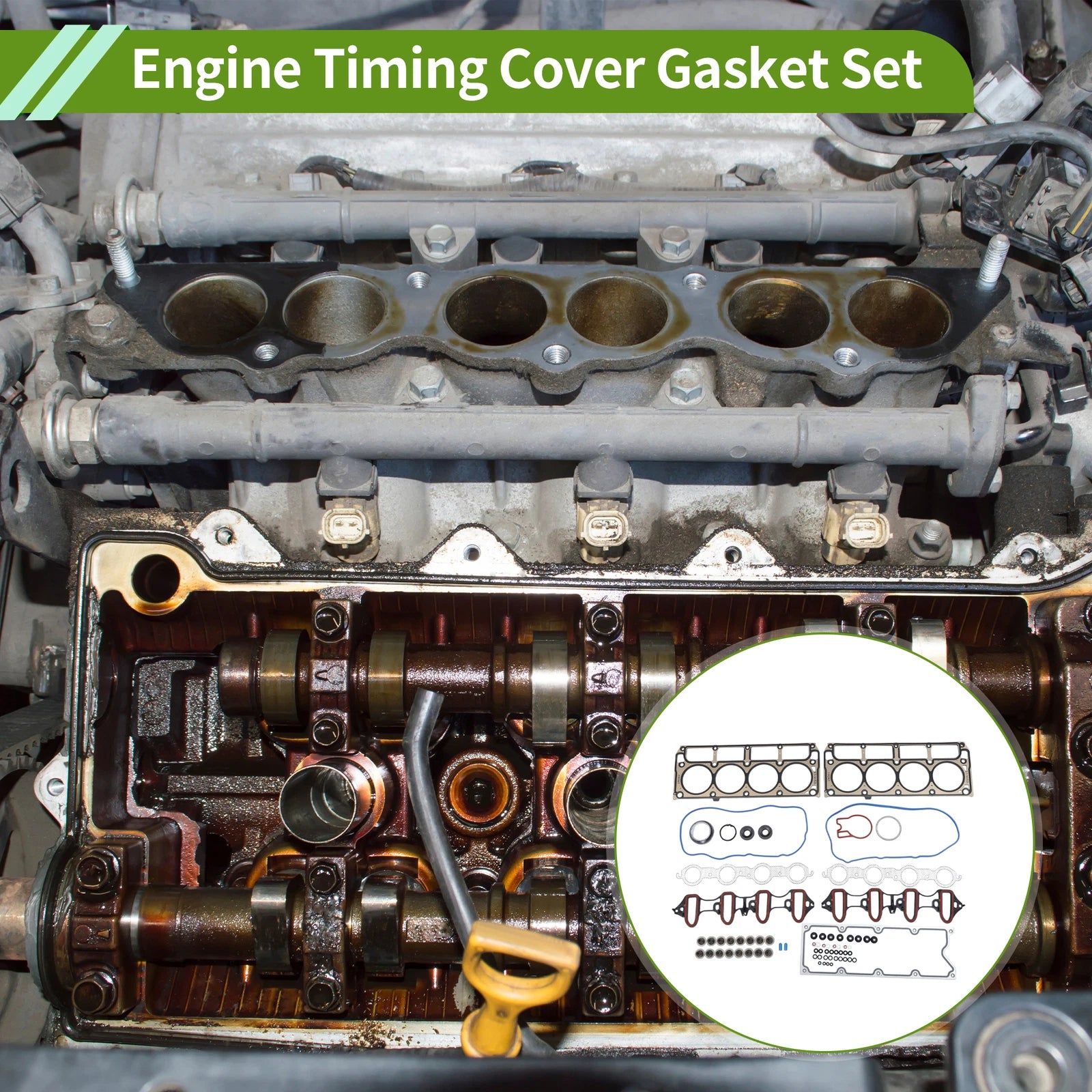 Engine Timing Cover Gasket Set for Cadillac Escalade 5.3L (2004–2005)