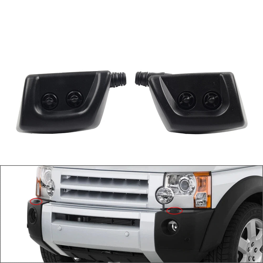 Pair Front Headlight Washer Jet Sprayer Nozzle For Land Rover Discovery 3 05-09