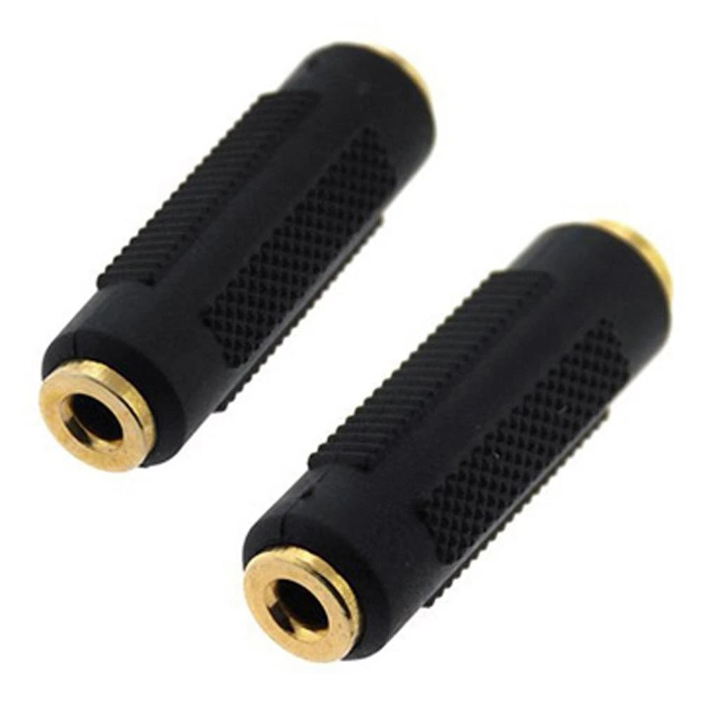 2Pcs 3.5mm Aux Coupler Female to Female Stereo Adapter