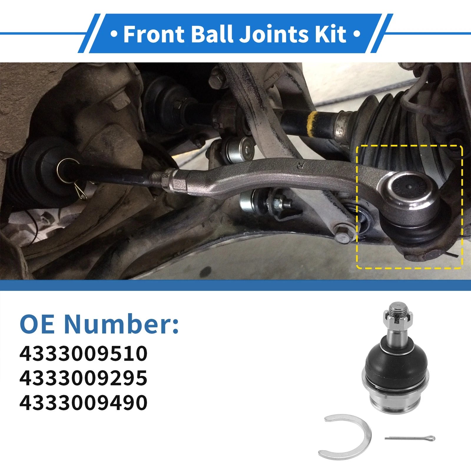 2 Pcs Front Lower Ball Joints Replacement for Toyota Tacoma (2005–2022)