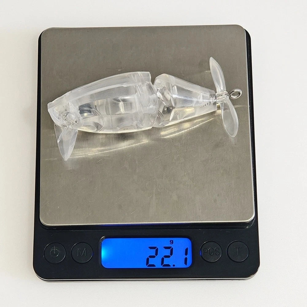 2X 9cm 22g Transparent Spinner Minnow Lure for Accurate Casting