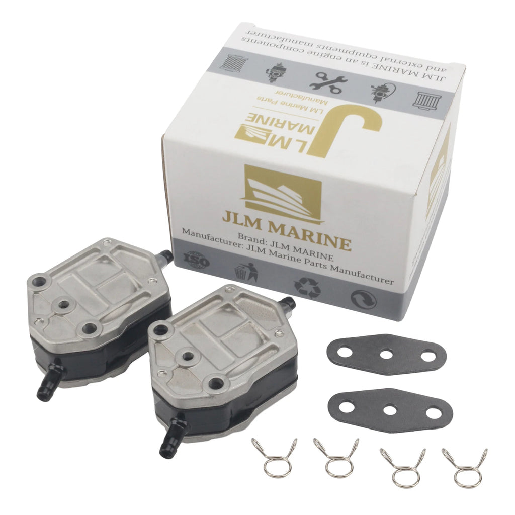 2X Fuel Pumps & Gaskets Kit for Suzuki 2-Str (9.9–65 HP)