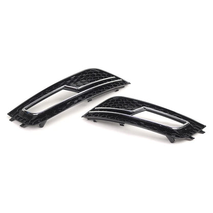 Pair Front Bumper Lower Grille Fog Light Cover for Audi A4 (2009–2016)