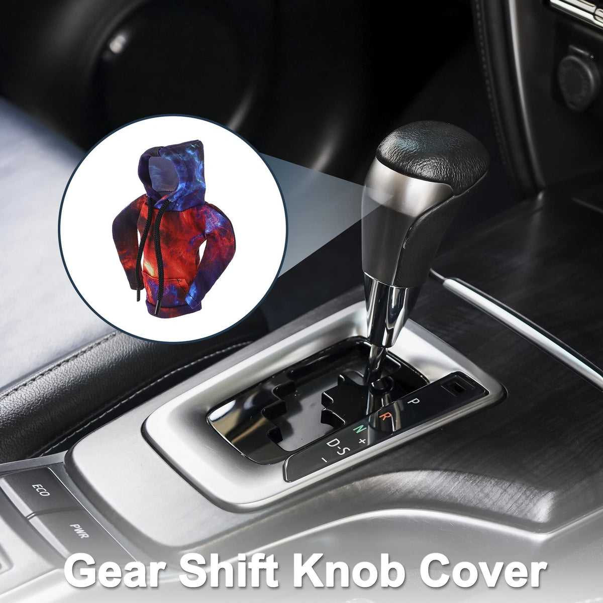 Gear Shift Knob Cover for Universal Car SUV Truck - Deep Red, Blue Polyester