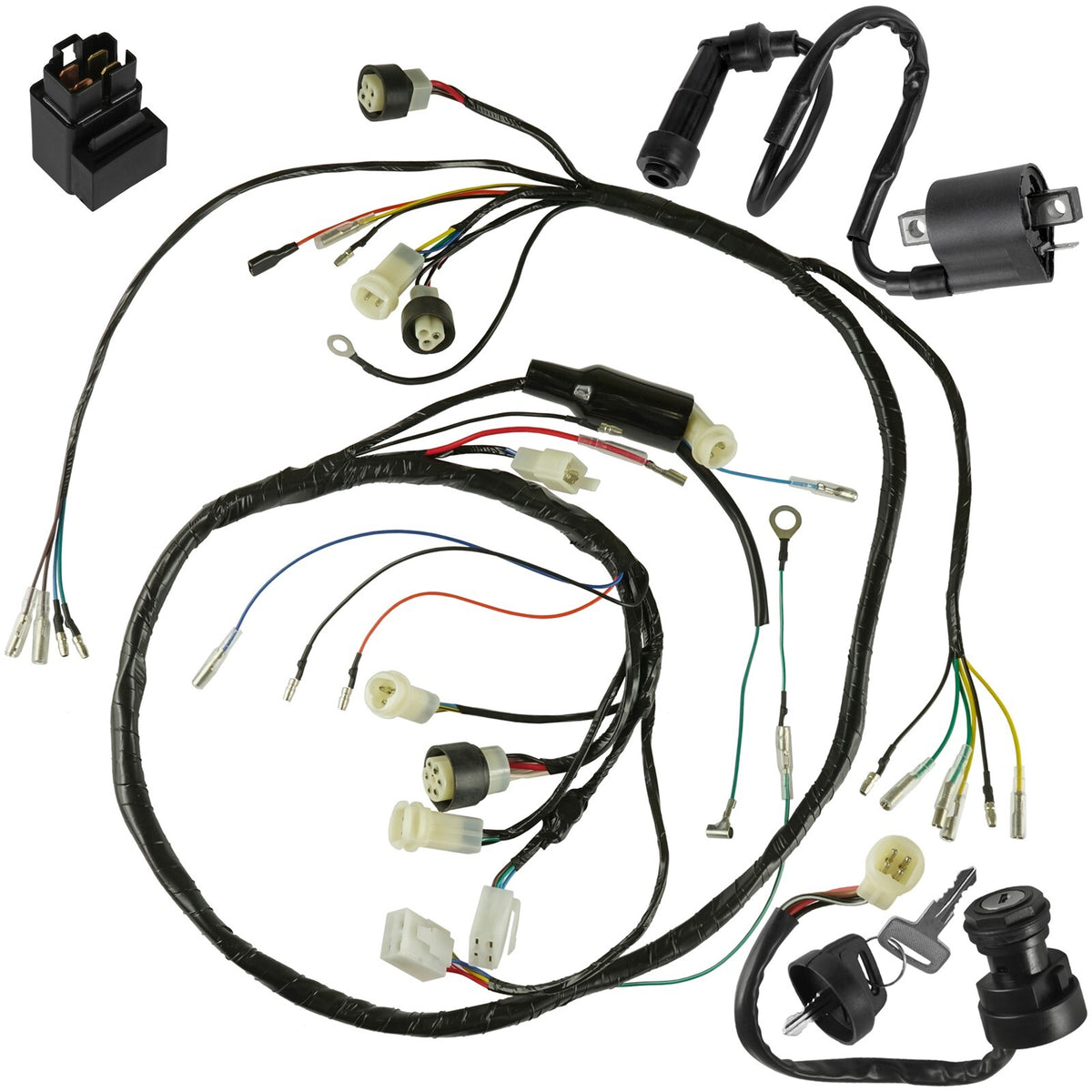 Starter Relay Switch Key Coil Wiring Harness for Yamaha Warrior 350 (1990–1995)