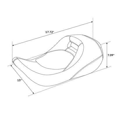 Driver Solo Rider Seat & Backrest Pad for Harley Touring Baggers (2008–2024)