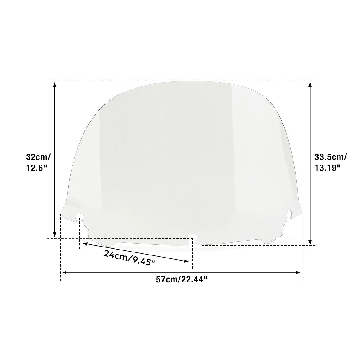 12.5" Windshield for Harley Street Electra Glide FLHT FLHX (2014–2024)