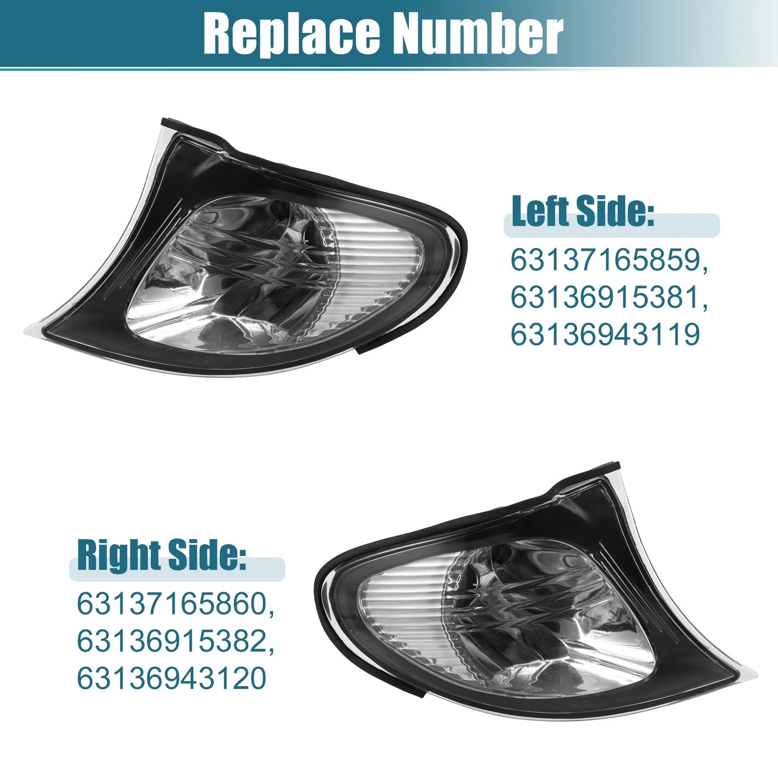 Clear Side Marker Turn Signal Light Lamp for BMW E46 3 Series (2002–2005)