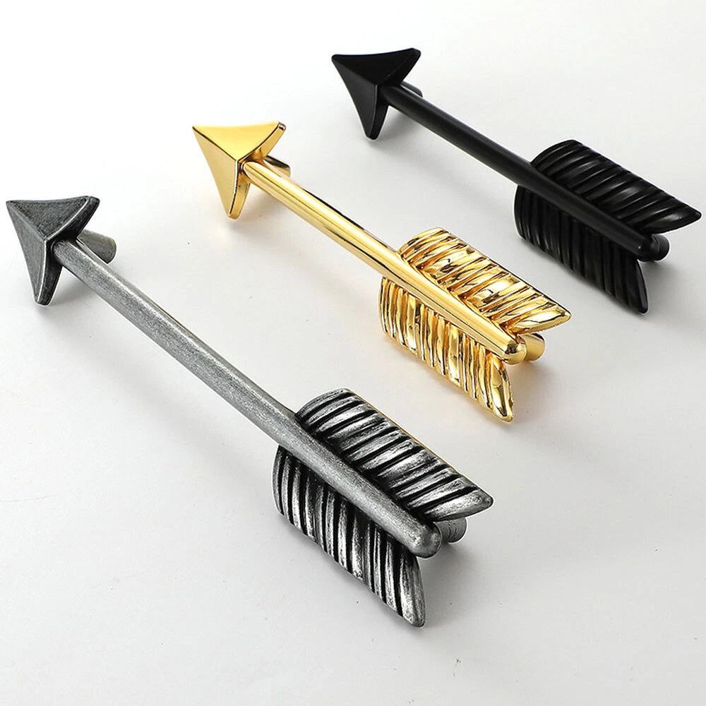 2X Gold Arrow Door Handle Pull Knob for Kitchen Cupboard Drawer