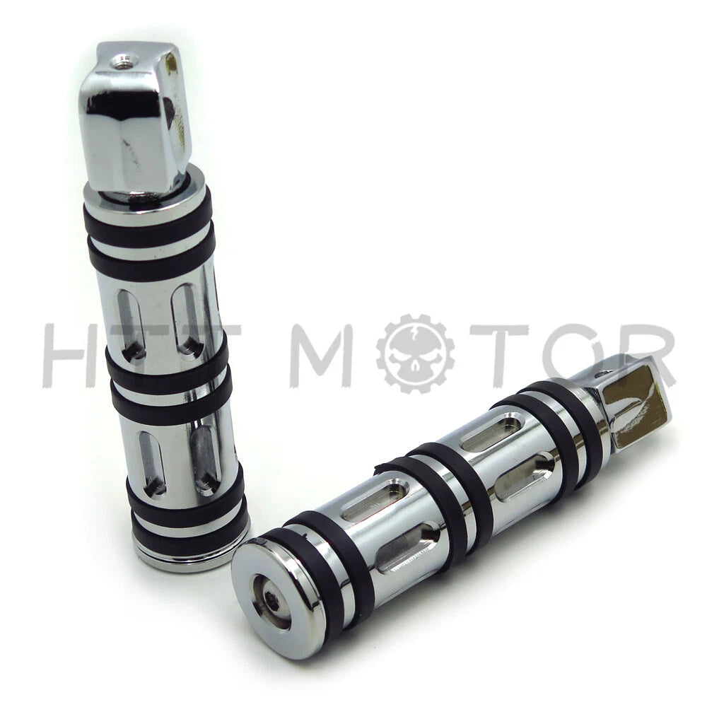 Chrome Edge Cut Footpegs for Kawasaki Vulcan 1500 Classic/Drifter (1996–2009)