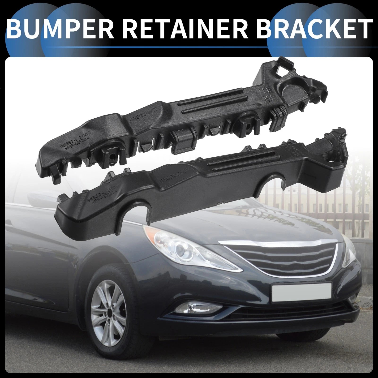 Front Bumper Retainer Bracket Pair Replacement for Hyundai Sonata (2020–2023)