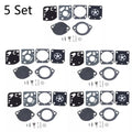 Set of 5 Carburetor Repair Kits for Zama RB-97 Stihl FS87 FS91 FS100 FS110