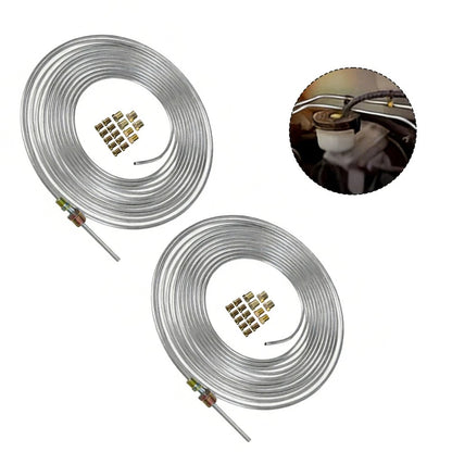 2X 25FT Brake Line Kit for Cars (Flexible Copper Plated)