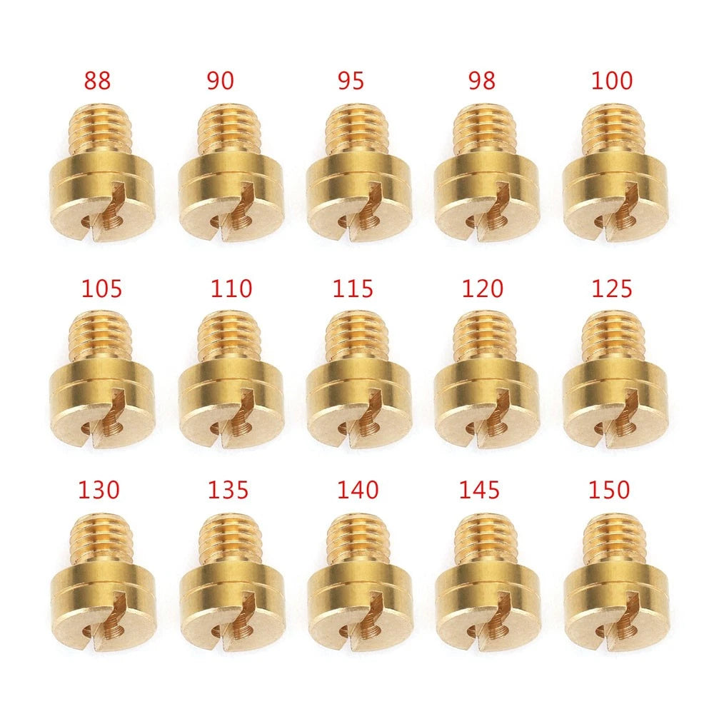 15Pcs Carb Main Jets for Mikuni N100/604 VM22 VM24 VM26 VM30 (#88-150)