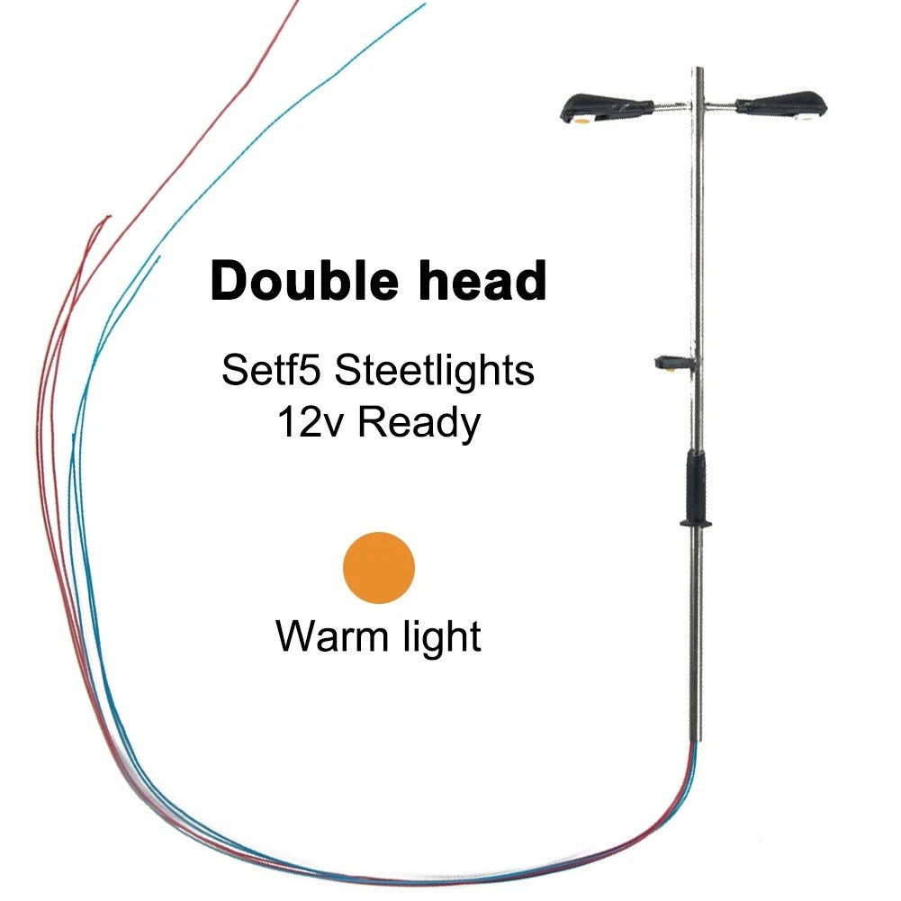 Set of 5 LED Lamps with Resistors for Model Railways