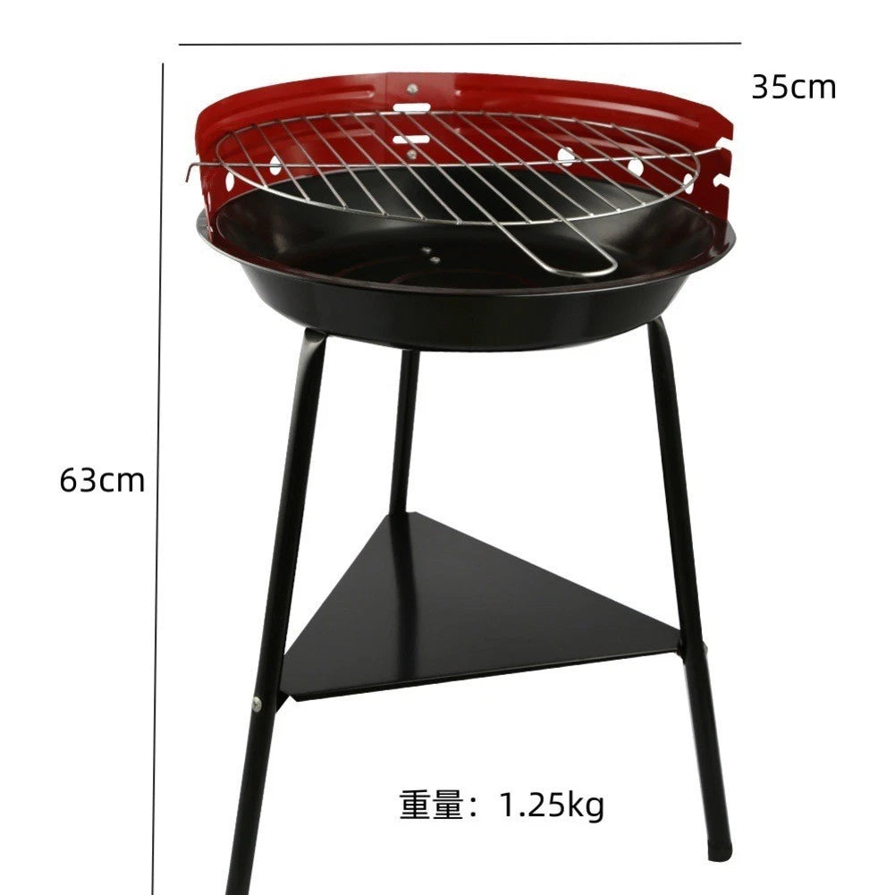 35 cm Round Charcoal Grill with Simple Assembly Design