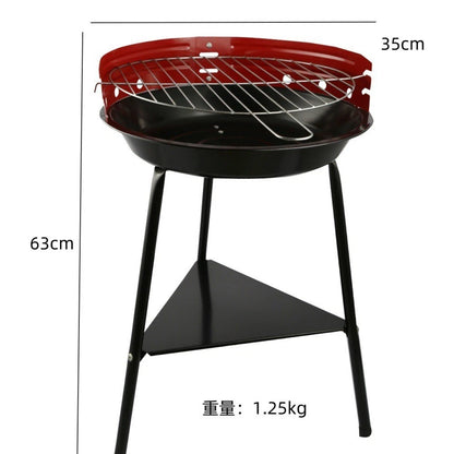 35 cm Round Charcoal Grill with Simple Assembly Design