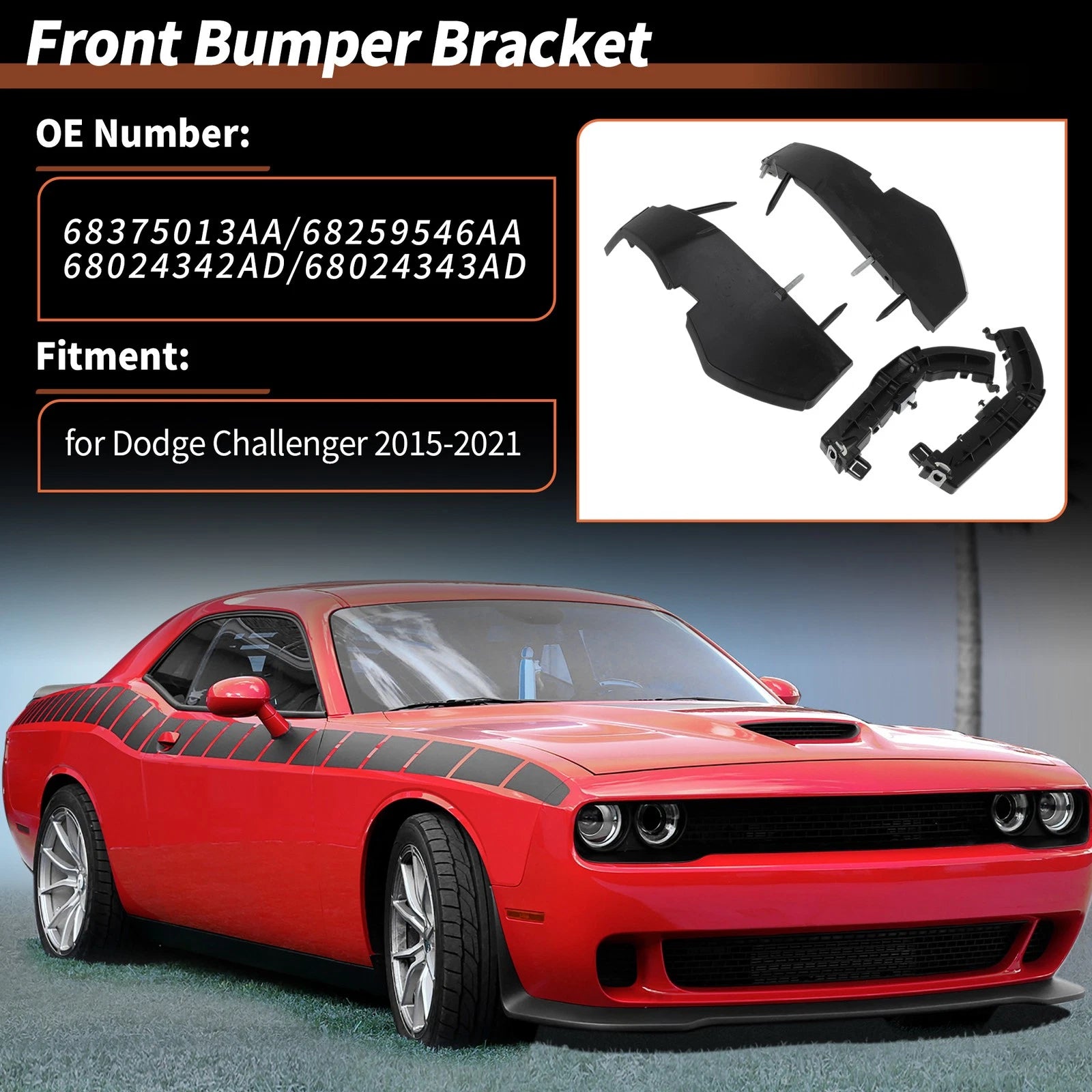 Bumper Bracket Cover Replacement for Dodge Challenger (2008–2023)