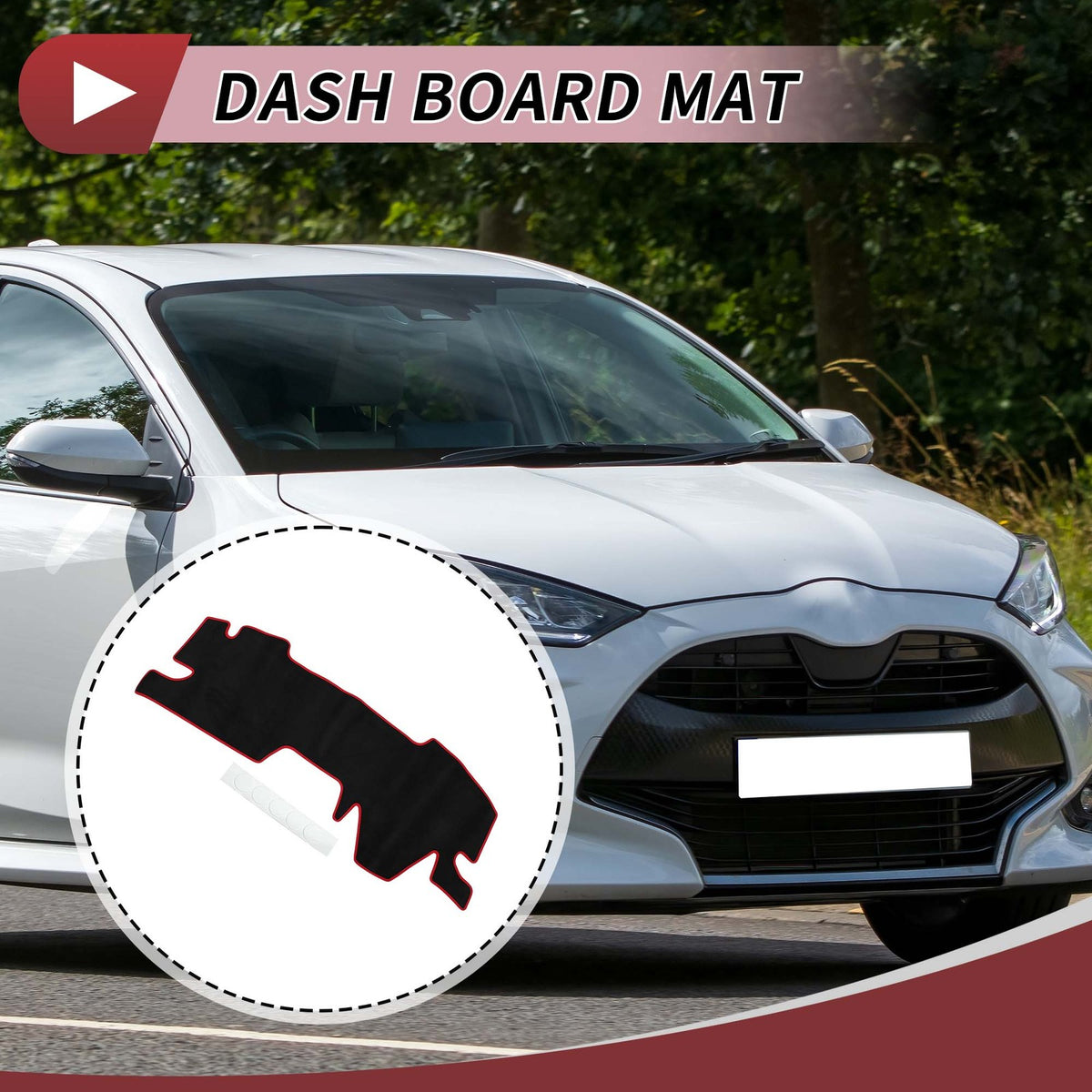 Dashboard Dash Cover Mat for Toyota Yaris 2020–2024 Sun Protector Pad